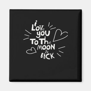 Ich liebe dich bis zum Mond und zurück Liebhaber-S Magnet
