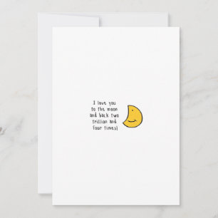 Ich liebe dich bis zum Mond und zurück Minimal Des Feiertagskarte