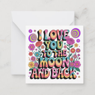 Ich liebe dich bis zum Mond und zurück Mitteilungskarte