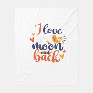 Ich liebe dich bis zum Mond und zurück Moderne rom Fleecedecke