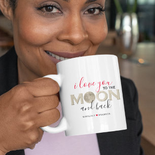 Ich liebe dich bis zum Mond und zurück   Personali Tasse