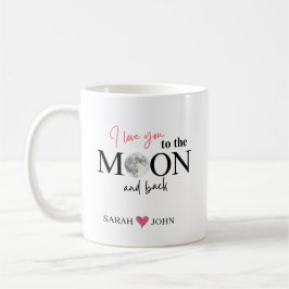 Ich liebe dich bis zum Mond und zurück Personalisi Kaffeetasse