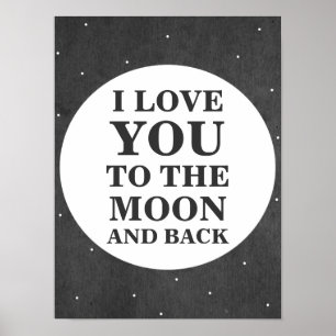 Ich liebe dich bis zum Mond und zurück   Poster