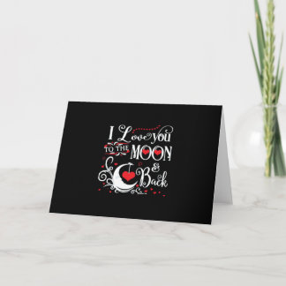 Ich liebe dich bis zum Mond und zurück Romantische Karte