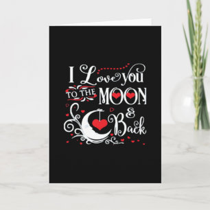 Ich liebe dich bis zum Mond und zurück Romantische Karte