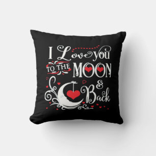 Ich liebe dich bis zum Mond und zurück Romantische Kissen