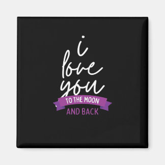 Ich liebe dich bis zum Mond und zurück Romantische Magnet