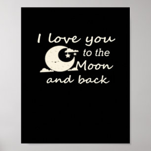 Ich liebe dich bis zum Mond und zurück Romantische Poster