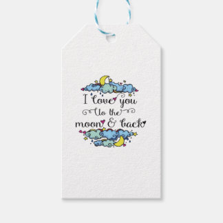 Ich liebe dich bis zum Mond und zurück Soft Elegan Geschenkanhänger