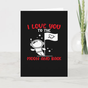 Ich liebe dich bis zum Mond und zurück Spielerei z Karte