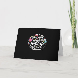 Ich liebe dich bis zum Mond und zurück Valentinsta Karte