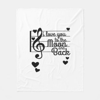 Ich liebe dich bis zum Mond und zurück Wiederholen Fleecedecke