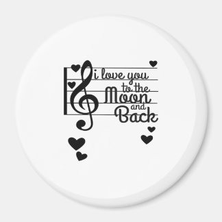 Ich liebe dich bis zum Mond und zurück Wiederholen Magnet