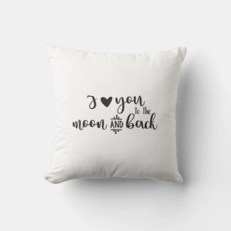 Ich liebe dich bis zum Mond und zurück Zeitlos rom Kissen