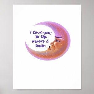 Ich liebe dich bis zum Mond und zurück Zeitlose Li Poster