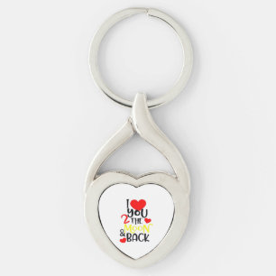Ich liebe dich bis zum Mond und zurück Zeitlose Li Schlüsselanhänger