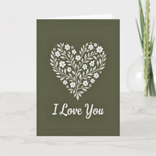 Ich liebe dich Botanische Karte