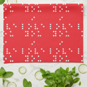 Ich liebe dich (Braille) Geschirrtuch