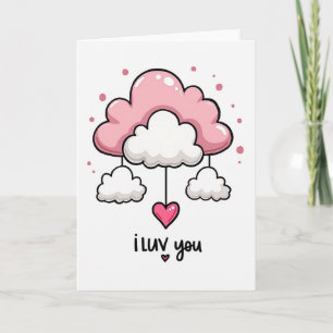 Ich liebe dich Cloud Mobile Karte