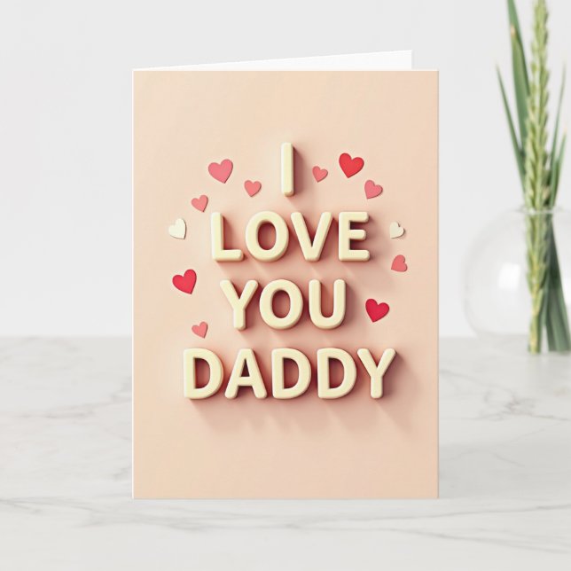 Ich liebe dich Daddy Beste Karte (Vorderseite)