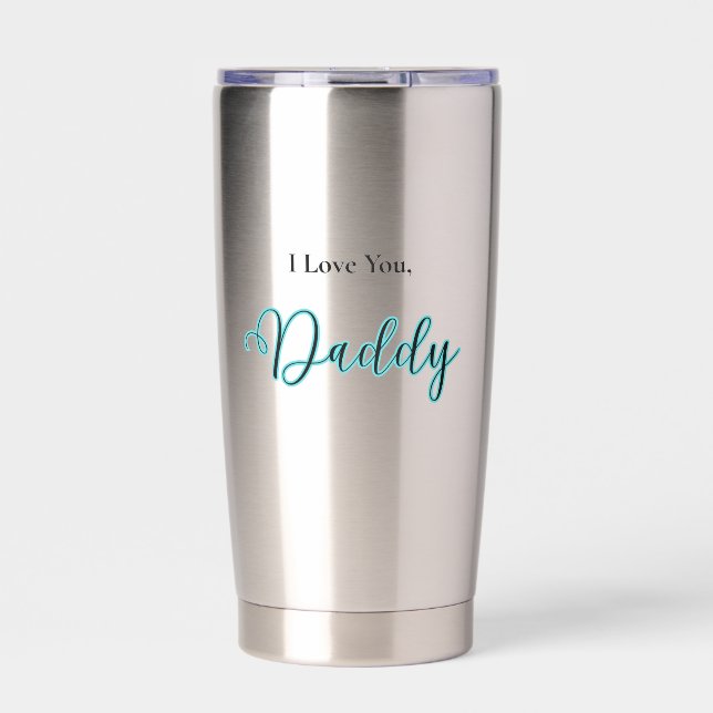 Ich liebe dich, Daddy Edelstahl Thermobecher (Vorderseite)