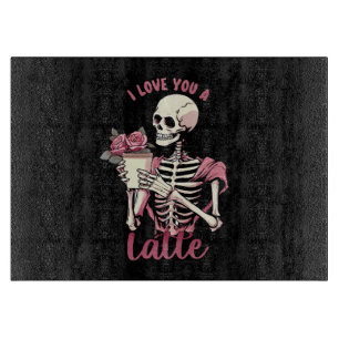 Ich liebe dich ein Valentinstag Skelett Schneidebrett
