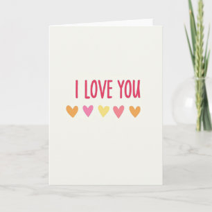 Ich liebe Dich Einfache Herzliche Karte