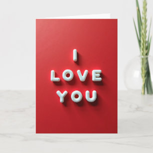 Ich liebe dich einfache Lettering-Karte Karte
