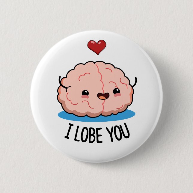 Ich liebe dich Funny Brain Pub Button (Vorderseite)