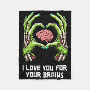 Ich liebe dich für deine Zombie-Hände zum Hallowee Fleecedecke