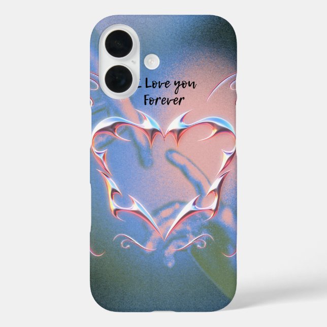 Ich liebe dich für immer iPhone 16 hülle (Rückseite)