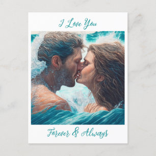 Ich liebe dich für immer und ewig Romantik Postkarte