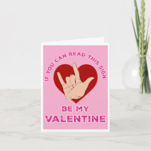 Ich liebe dich Gebärdensprache Valentinstag Karte