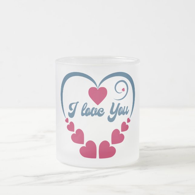Ich liebe dich Geschenk Mattglastasse (Mittel)