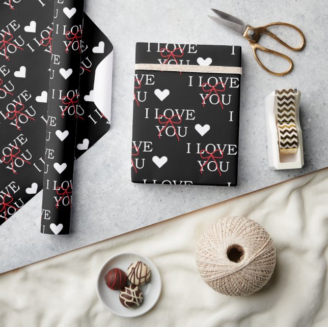Ich liebe dich  geschenkpapier (Kunsthandwerk)