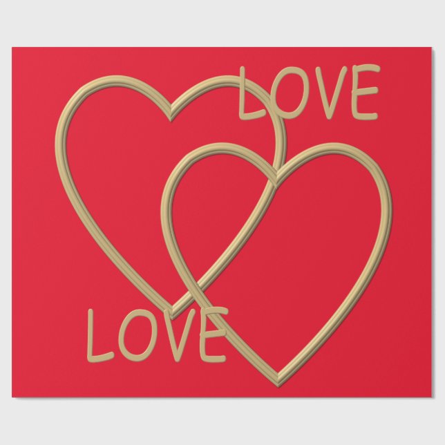 Ich Liebe dich Geschenkpapier (Flach)