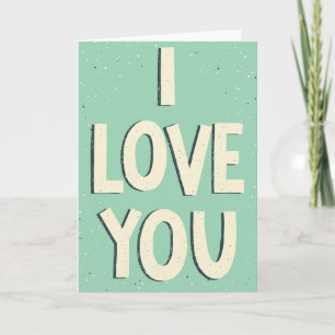Ich liebe dich gesprenkelte Karte