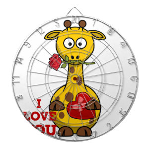 ich liebe dich Giraffe Dartscheibe