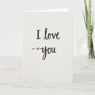 Ich liebe dich handgeschriebene Karte
