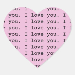"Ich Liebe dich" Herz-Aufkleber
