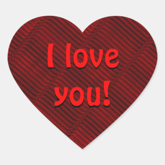 Ich Liebe dich! Herz-Aufkleber
