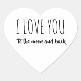 ICH LIEBE DICH Herz-Aufkleber