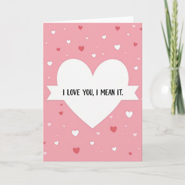 Ich liebe dich Herz Karte (Vorderseite)