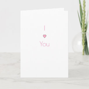 Ich liebe dich Herz Minimal Valentinstag Karte