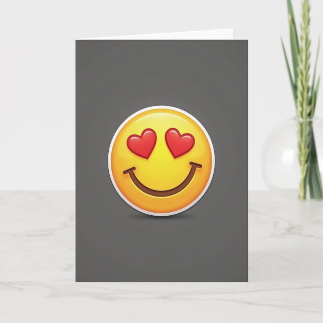 Ich liebe dich Herzaugen Karte (Vorderseite)