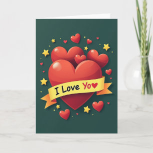 Ich liebe dich Herzbotschaft Karte
