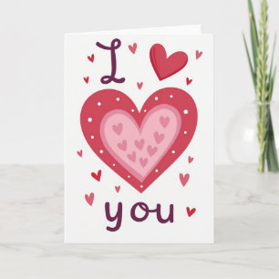 Ich liebe dich Herzen Glitter Textur Karte