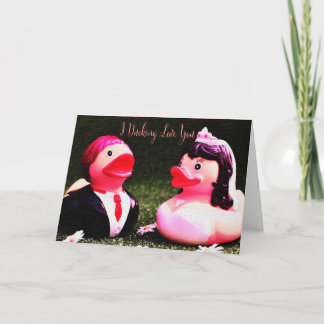 Ich liebe dich Hochzeitsenten Karte