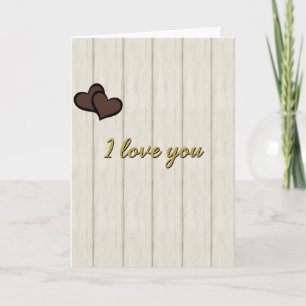 Ich liebe dich Holzherren Karte
