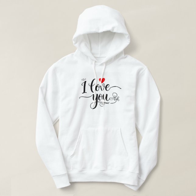 Ich liebe dich hoodie (Design vorne)